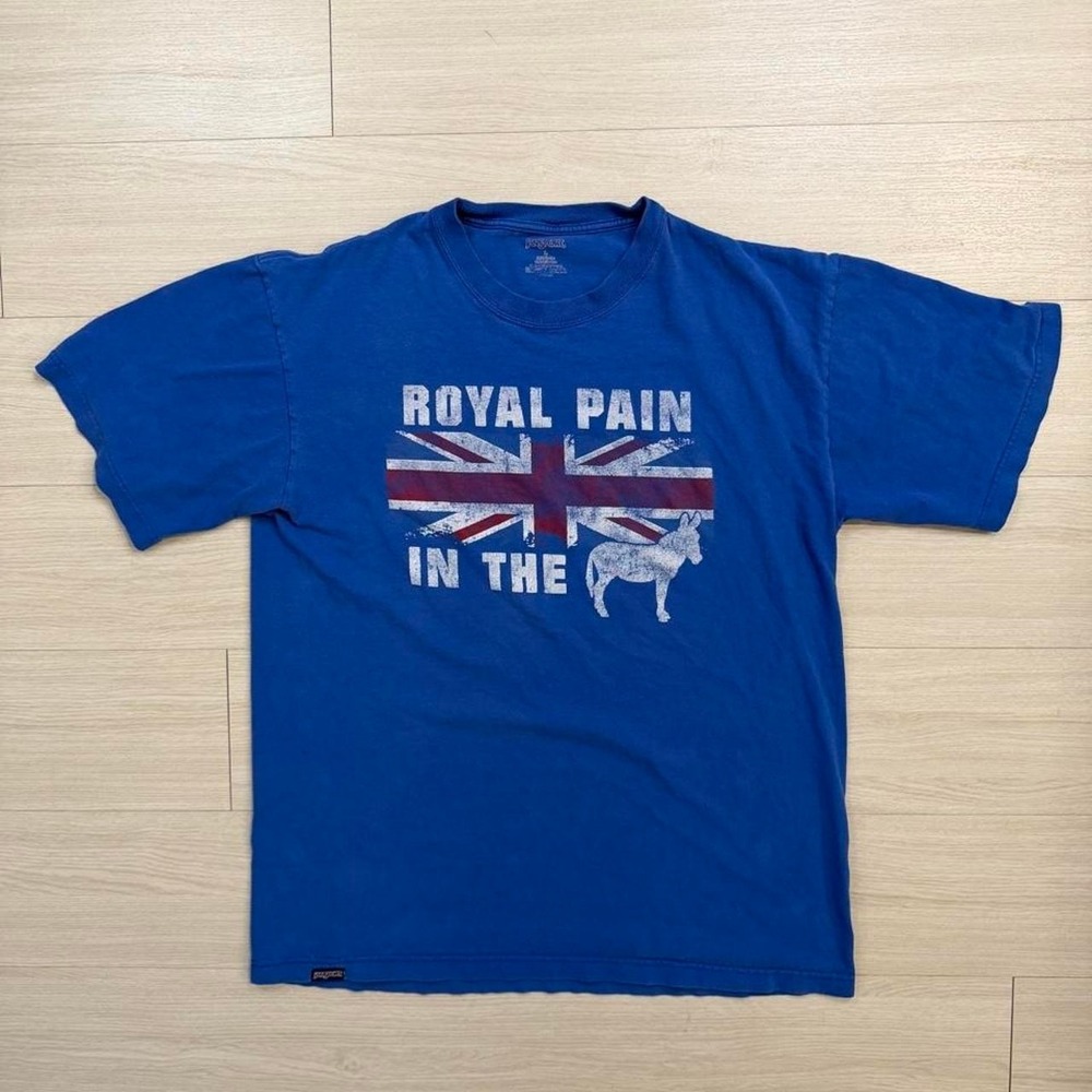 Jansport Royal Pain In The Blue Short Sleeve Shirt Mens Size Large Funny